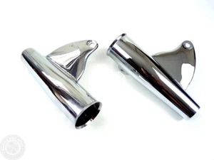 68-5059/60 Chrome Headlamp Brackets (Pair) - BSA A50/A65 Rocket 1962-65 *UK MADE - Picture 1 of 1