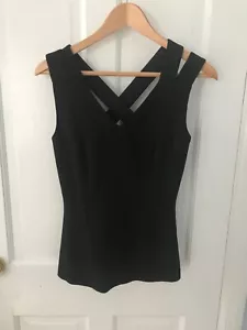 hugo boss women’s black top size 2 - Picture 1 of 2