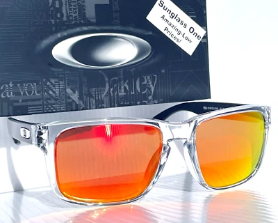 NEW Oakley HOLBROOK Shiny Clear POLARIZED Galaxy Ruby Lens Sunglass 9102 - Image 1 of 4