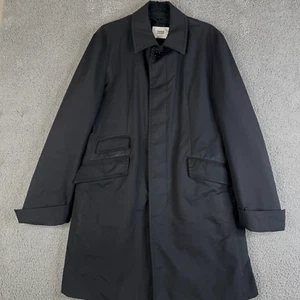 Cappotto Takeo Kikuchi uomo grande nero 4 lunghezza media fodera rimovibile colletto bottone - Foto 1 di 20