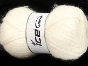 2-Skein Lot Alpine Angora Yarn superbulky 2x150g Cream - Picture 1 of 4