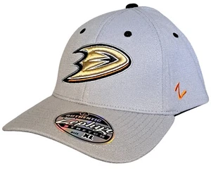 Anaheim Ducks Hat Cap by Zephyr Structured NHL Stretch Fit Gray size XL - Picture 1 of 6