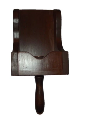 Wood Sconce scoop back candle holder handle 14-3/8" wall primitive Colonial - Image 1 of 4