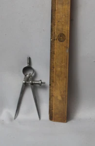 Divisor de pinza de maquinista de resorte vintage de 4-3/4" de usuario fino Inv#RE17 - Imagen 1 de 3