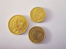 Mexico 5 Pesos and Two 2 1/2 Pesos Gold Coins