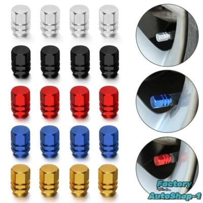 4pcs Aluminum Car Tire Valve Caps Tyre Valve Stem Cover Air Dust Wheel Rim Cap - Image 1 of 4