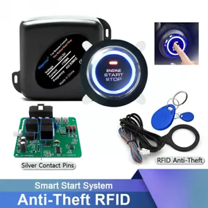 Car Alarms Remote Control Engine Start Alarms System Push Button Remote Starter - Picture 1 of 16