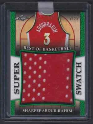 2016-17 LEAF BEST OF BASKETBALL SUPER SWATCH SHAREEF ABDUR-RAHM SWATCH 15/25 - Image 1 of 2