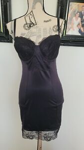 Ella Magisculpt Black Control Support Slip Under Dress Shapewear Strapless 38C
