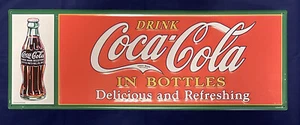 Coca-Cola Red Steel Sign Coke Bottle Drink Coca-Cola In Bottles #PW - Picture 1 of 8