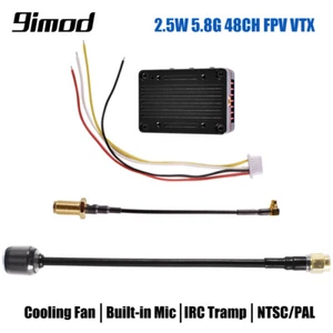 9IMOD 5.8G 2.5W FPV VTX 48CH Video Transmitter MMCX Cooling Fan Mic for RC Drone - Picture 1 of 13