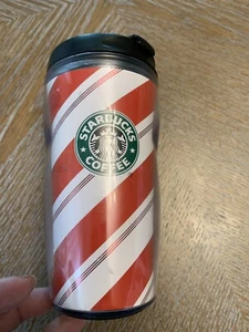 Starbucks Christmas 2008 Kids Hot Tumbler Cup To Go Travel Candy Cane Stripe Red - Picture 1 of 4