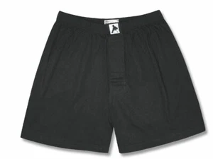 Biagio Mens Solid BLACK Color BOXER 100% Knit Cotton Shorts - Picture 1 of 1