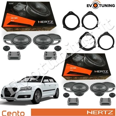 Kit 8 Casse Altoparlanti Hertz Ck165 Anteriori+Posteriori per AUDI A3 8P 5 Porte - Immagine 1 di 4
