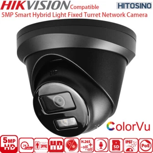 Hikvision Compatible 5MP ColorVu IP Camera AcuSense Smart Hybrid Light Black US - Picture 1 of 10
