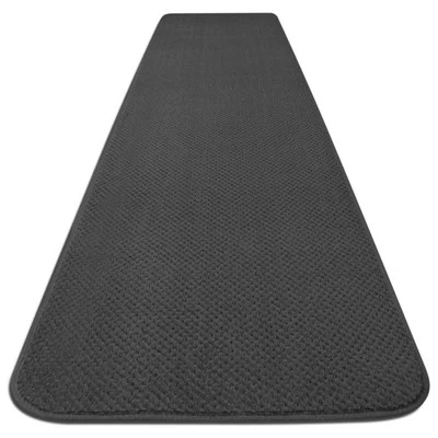 SKID-RESISTANT CARPET RUNNER hall area rug floor mat GRAY - Image 1 of 4