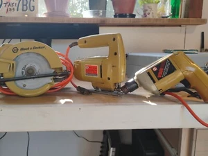 Vintage Black And Decker Tools LOT Drill Circular Saw Jig Saw. Working. 1970s - Picture 1 of 6