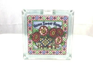 AMIA Home Sweet Home Glasbank Laurie Korsgaden handbemalt Blumenstrauß Neu im Karton - Bild 1 von 6