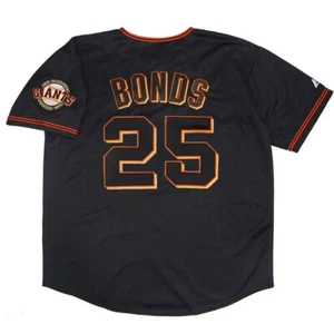 Barry Bonds San Francisco Giants Men's Alternate Black Jersey w/ Team Patch - Picture 1 of 4