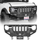 Mad Max Heavy Duty Black Steel Grill + Bumper w/D-ring fit 2021-2024 Ford Bronco Jeep CJ7