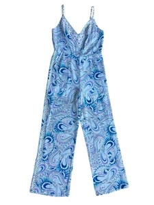Marciano Jumpsuit Paisley blau bestickt Akzente Taschen Gr. 8 gefüttert transparent - Bild 1 von 14