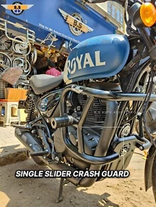 ROYAL ENFIELD HUNTER 350 SINGLE SLIDER CRASH GUARD - Picture 1 of 4