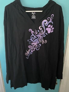 The Animal Rescue Site Womens Paw Prints Tunic Shirt 3XL NEW - Picture 1 of 5