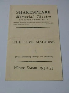 Programa de teatro Shakespeare Memorial The Love Machine 1954 - Imagen 1 de 3