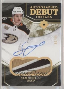 SAM STEEL 2018-19 Ultimate Debut Threads Patch Auto Rookie RC 80/99 DTA-SS Ducks - Picture 1 of 2