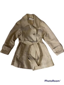 Sierra Julian Girls' Tan Double Breasted Belted Trench Coat 8 years Old - Picture 1 of 4