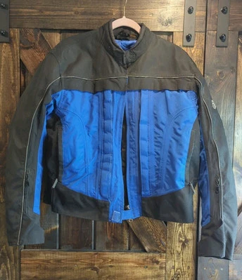 Womens FirstGear Sz XL Blue Waterproof Hypertex Motorcycle Jacket With Liner - Image 1 of 4