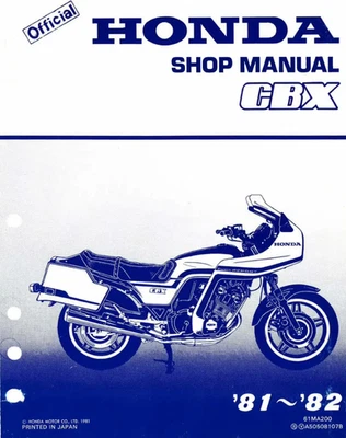 Руководство по обслуживанию двигателя 1981-1982 Honda CBX - Изображение 1 из 4
