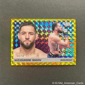 2025 Topps cromo UFC Nassourdine Imavov 1955 refractor geométrico dorado/50 - Imagen 1 de 4