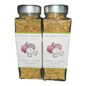 Lot of 2 The Gourmet Collection Spice Blends GARLIC & ONION 8.46 oz. Each - Picture 1 of 3