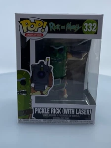 Funko POP! Animation Rick and Morty Pickle Rick mit Laser #332 BESCHÄDIGTE BOX - Bild 1 von 14