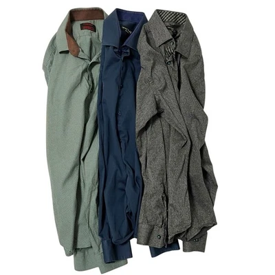 JARED LANG Lot Bundle of 3 Long Sleeve Button Down Shirt size Large - Image 1 of 4