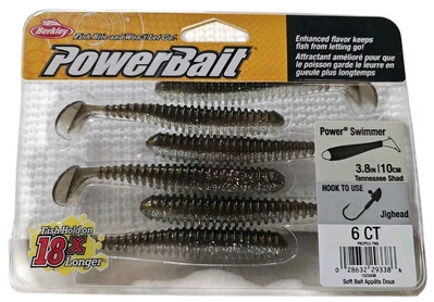 Berkley 3.8" Power Swimmer Suave Pesca Natación Cebos Tennessee Color Sábado Nuevo Foto 1 de 2