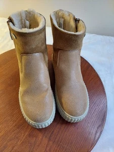 Pajar Caline 2.0 Women's Boots 9 - 9.5 Brown Leather Sheepskin Lined Snow Boots - Picture 1 of 7