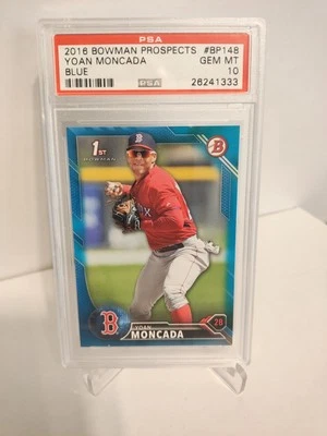 Yoan Moncada 2016 Bowman Prospects azul/150 PSA 10 Foto 1 de 3