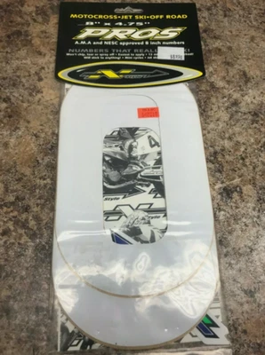 *N-Style 8" White #0 - Pros Numbers, (3 Pack), NEW* 542010 - Image 1 of 4