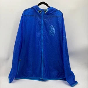 Nike Kobe KB24 Snakeskin 3XL Windbreaker Jacket Blue Lightweight Full Zip Hooded - Picture 1 of 7