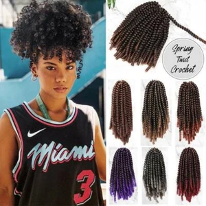 Treccia spessa a molla twist trecce estensioni capelli come umano 8 pollici treccia jumbo - Foto 1 di 22