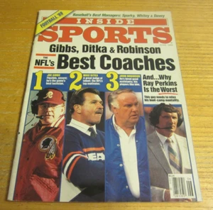 Inside Sports Juni 1989 Magazin NFL’s Best Coaches Mike Ditka, Joe Gibbs NFL - Bild 1 von 5