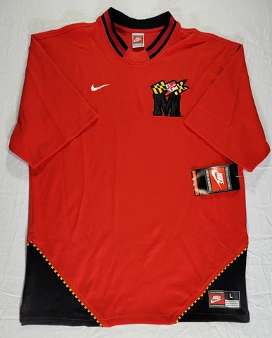 🔥 NEW Nike Team Maryland Terrapins Shooting Warm Up Jersey T Shirt Sz Large NWT Cover