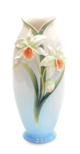 Franz Porcelain RARE Spring Orchid Vase FZ00268 hand painted Boxed 33cm high - Picture 1 of 6