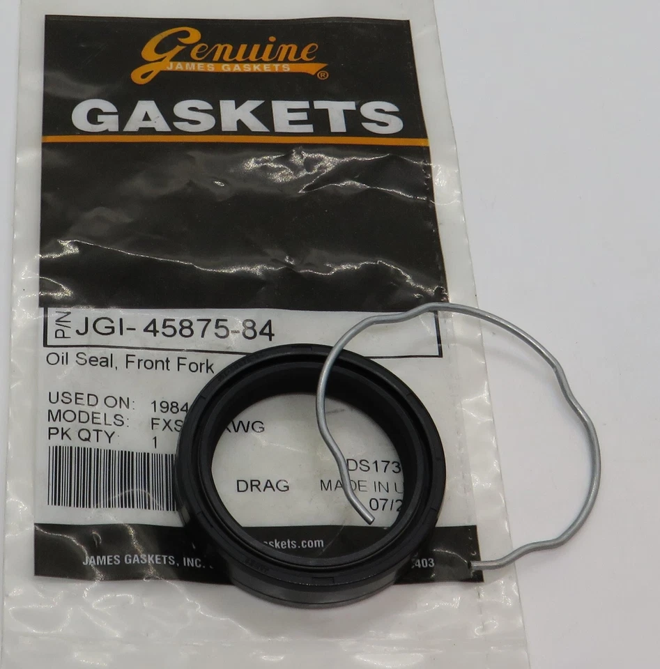 Junta de horquilla de juntas James 45875-84 con clip en C para Harley FXD FLH FLS FLT FXS FXW Foto 1 de 1