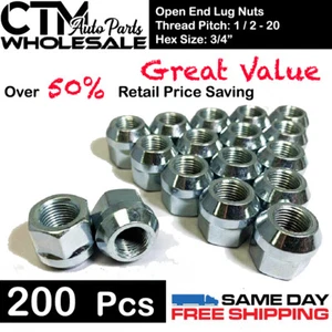 200 PCS 1/2-20 BULGE ACORN OPEN END WHEEL LUG NUTS WHOLESALE GREAT SAVIN - Picture 1 of 2