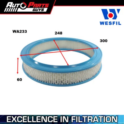 Wesfil Air Filter A233 fits Ford Escort Petrol 4Cyl 2.0L - image 1 of 3