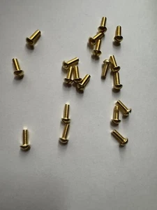 BRASS ROUND HEAD SLOTTED MACHINE SCREWS. 10/32 x 1/2” 20 PCS. NEW - Picture 1 of 1