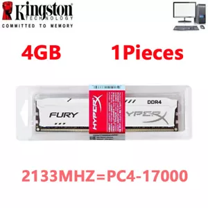 HyperX FURY DDR4 4GB 2133 PC4-17000 Desktop RAM Memory DIMM 288pin 1.2V - Picture 1 of 11